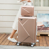 Luggage Set Fashion Spinner Carry On Luggage With Password Suitcases And Travel Bag Scratch