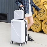 Luggage Set Fashion Spinner Carry On Luggage With Password Suitcases And Travel Bag Scratch