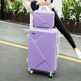 Luggage Set Fashion Spinner Carry On Luggage With Password Suitcases And Travel Bag Scratch