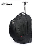 New Business Rolling Luggage Spinner Backpack Shoulder Travel Bag Casters Trolley Carry On Wheels