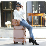 Retro Suitcase,Set Of Trolley Case,Men And Women Valise,Korean Version Of The Small Fresh Lock