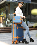 Retro Suitcase,Set Of Trolley Case,Men And Women Valise,Korean Version Of The Small Fresh Lock