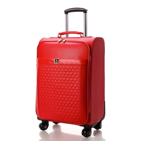 Women'S Suitcase, Explosion-Proof Luggage Trolley Case,Wedding Red Trunk,Dowry