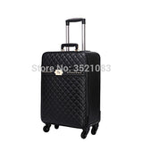 New Women'S High-Quality Pu Leather Rolling Luggage Box Universal Wheel Suitcase Bag 16"20"24" Inch