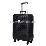 New Women'S High-Quality Pu Leather Rolling Luggage Box Universal Wheel Suitcase Bag 16"20"24" Inch