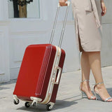 Aluminum Frame Trolley Case,Universal Wheel Wear-Resistant Tsa Password  Box,20"Boarding