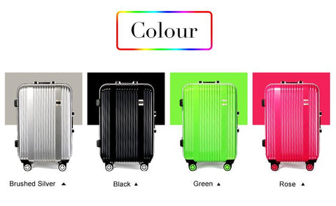 New Arrival!24 Inch Hotsale Aluminum Frame Travel Luggage,Green/Silver/Black/Rose Color Universal