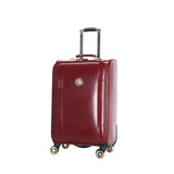 Retro Rolling Luggage Spinner 20 Inch Business Cabin Trolley Pu Leather Trunk Women Suitcases