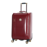 Retro Rolling Luggage Spinner 20 Inch Business Cabin Trolley Pu Leather Trunk Women Suitcases