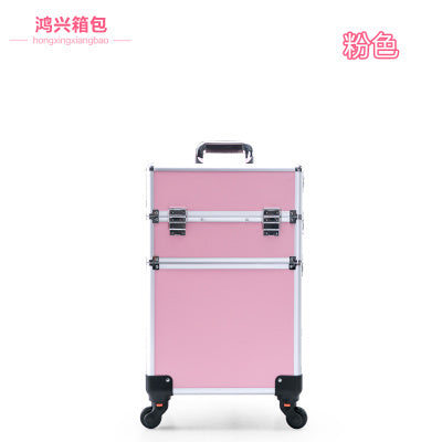 Women Large Capacity Trolley Cosmetic Case Rolling Luggage Bag,Nails Makeup Toolbox,Multi-Layer