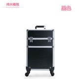 Women Large Capacity Trolley Cosmetic Case Rolling Luggage Bag,Nails Makeup Toolbox,Multi-Layer