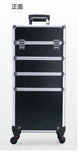 Women Large Capacity Trolley Cosmetic Case Rolling Luggage Bag,Nails Makeup Toolbox,Multi-Layer