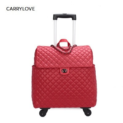 Carrylove High Quality Fashion 18 Inch Portable Female Luggage Spinner Brand Travel