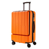 Pc + Abs Business Rolling Luggage Front Open Computer Bag Male Boarding Chassis Women'S Suitcase 24