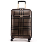 Travel Tale Retro Lattice Fashion Pvc 16/18/20/24 Inch Size Handbag Plus Rolling Luggage Spinner