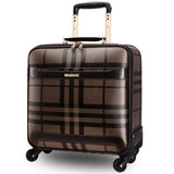 Travel Tale Retro Lattice Fashion Pvc 16/18/20/24 Inch Size Handbag Plus Rolling Luggage Spinner