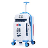 Fashion New 20Inch Boarding Case Cute Cartoon Car Shape Kids Trolley Suitcase Solid Children