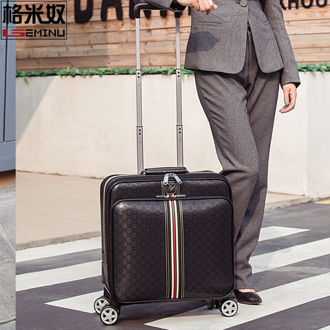 Travel Tale Fashion Noble Classic High Quality 16/20/22/24 Inch Pvc Durable Rolling Luggage Spinner