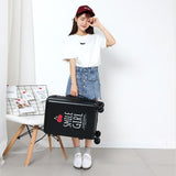 High Quality Luggage 20/24 Size Princess Pc Rolling Luggage Spinner Travel Suitcase Bag,Cart Travel