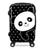 Cute Panda Travel Suitcase,Abs+Pc Carry-Ons Trolley Case, 24"Rolling Luggage,20"Inch Boarding