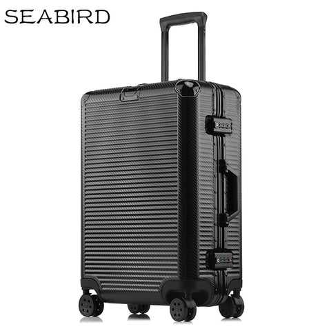 Seabird 20" 24" 26" 28" Aluminum Frame Travel Trolley Luggage Spinner Carry On Cabin Rolling