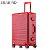 Seabird 20" 24" 26" 28" Aluminum Frame Travel Trolley Luggage Spinner Carry On Cabin Rolling