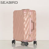 Seabird20''22''24''26''28''Aluminum Frame Trolley Carry On Luggage Travel Cabine Tsa Lock Koffer