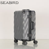 Seabird20''22''24''26''28''Aluminum Frame Trolley Carry On Luggage Travel Cabine Tsa Lock Koffer