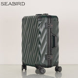 Seabird20''22''24''26''28''Aluminum Frame Trolley Carry On Luggage Travel Cabine Tsa Lock Koffer