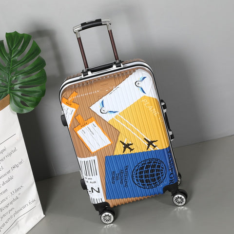 Abs+Pc Universal Wheel Trolley Bag,Unisex Roller Box Trolley Luggage,Boarding Bag,Cute Cartoon