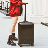 Fashion Abs+Pc Trolley Case,Scratch-Resistant Luggage,Silent Universal Wheel Password Lock