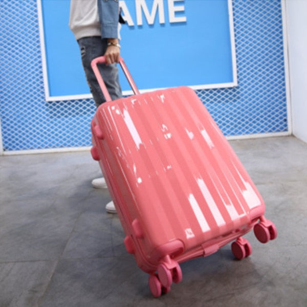 Abs+Pc Powder Trolley Case,Computer Box Universal Wheel Lock Luggage,Business Trolley Case