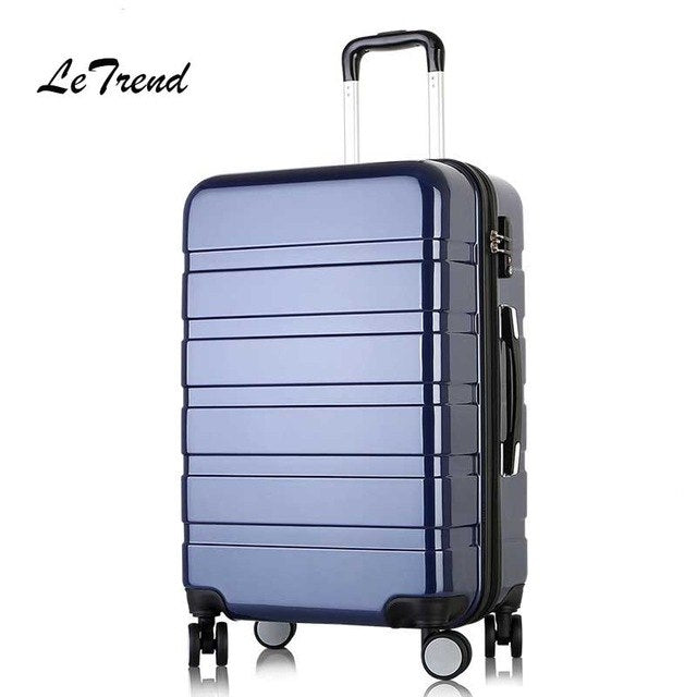 Letrend Women Korea Rolling Luggage Spinner Password Trolley Suitcase Wheels 20 Inch Cabin Travel
