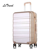 Letrend Women Korea Rolling Luggage Spinner Password Trolley Suitcase Wheels 20 Inch Cabin Travel