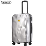 Uniwalker Abs+Pc Unisex Crash Design 20'' Boarding Luggage Travel Trolley Rolling Luggage With