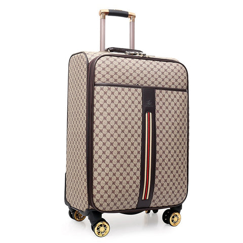 High Quality Trolley Case,Universal Wheel Retro Suitcase,Travel Leather Luggage,20"Business