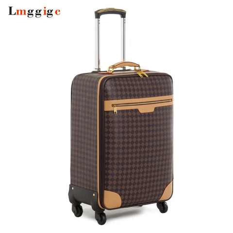 Pu Leather Rolling Luggage Bag,Rolling Travel Suitcase,High Quality Box,Wheel Trolley ,New
