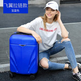 Scratch-Durable Luggage,22"/24"Retro Universal Wheel Aluminum Suitcase,Leather Trunk,High-Grade