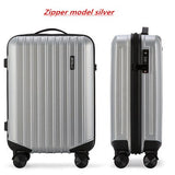 Aluminum Frame & Zipper Rolling Suitcase,Pc + Abs Travel Luggage Bag ,Universal Wheel Trip