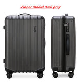 Aluminum Frame & Zipper Rolling Suitcase,Pc + Abs Travel Luggage Bag ,Universal Wheel Trip