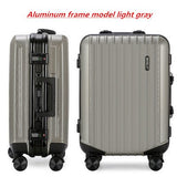 Aluminum Frame & Zipper Rolling Suitcase,Pc + Abs Travel Luggage Bag ,Universal Wheel Trip