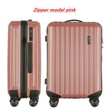 Aluminum Frame & Zipper Rolling Suitcase,Pc + Abs Travel Luggage Bag ,Universal Wheel Trip