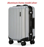 Aluminum Frame & Zipper Rolling Suitcase,Pc + Abs Travel Luggage Bag ,Universal Wheel Trip
