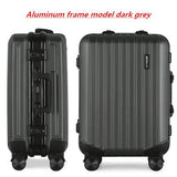 Aluminum Frame & Zipper Rolling Suitcase,Pc + Abs Travel Luggage Bag ,Universal Wheel Trip
