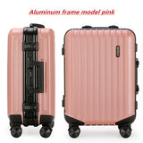 Aluminum Frame & Zipper Rolling Suitcase,Pc + Abs Travel Luggage Bag ,Universal Wheel Trip