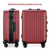Aluminum Frame & Zipper Rolling Suitcase,Pc + Abs Travel Luggage Bag ,Universal Wheel Trip