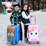 19-Inch 3D Stereo Case With Lock,Abs+Pc Suitcase,Universal Wheel Boarding Box,Storage Luggage,