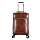 Retro Suitcase, Portable Luggage,20"Business Boarding Box,Password Trunk,Pu Leather Classic Trolley