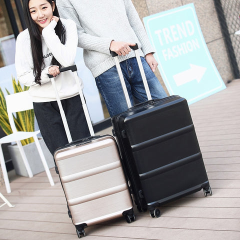 Zipper Trolley Case,Universal Wheel Luggage,Boutique Travel Case,20 Inch Boarding Suitcase,Pc