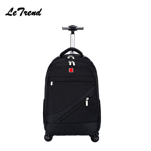 New Business Rolling Luggage Spinner Backpack Shoulder Travel Bag Casters Trolley Carry On Wheels